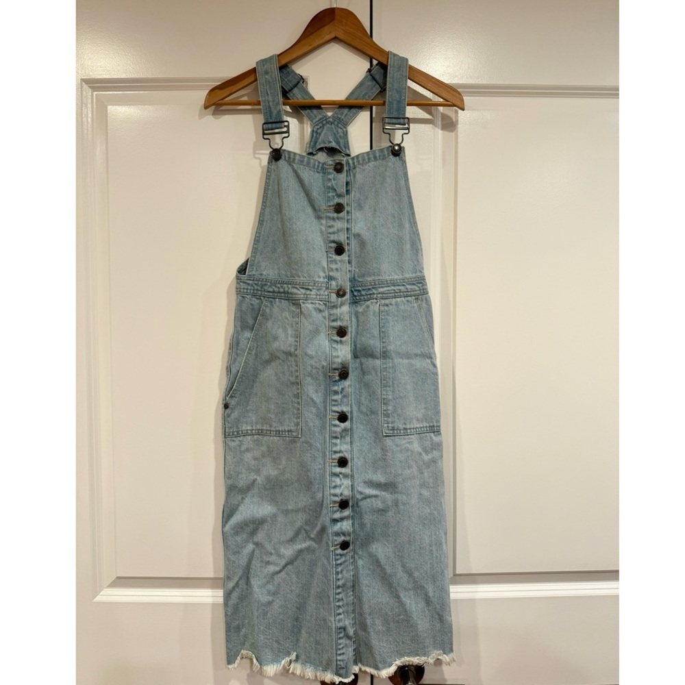 Forever 21 | Denim Overall Dress Midi Light Wash